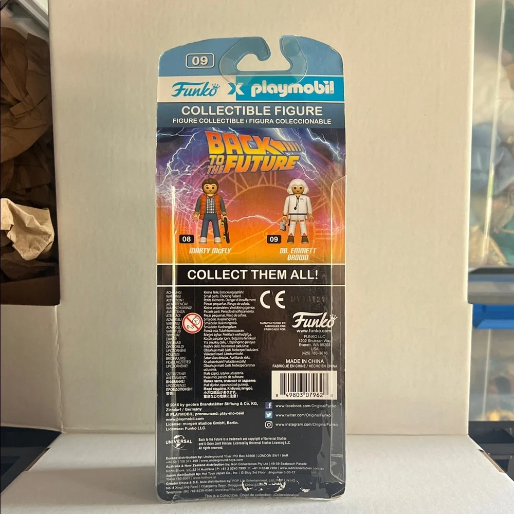 Back to the Future Dr. Emmett Brown Figure Upside down Sticker Error New